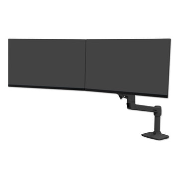 Ergotron® Lx Dual Direct Monitor Arm, For 25" Monitors, 360 Deg Rotation, 30 Deg Tilt, 360 Deg Pan, Polished Aluminum, Supports 11 Lb freeshipping - TVN Wholesale